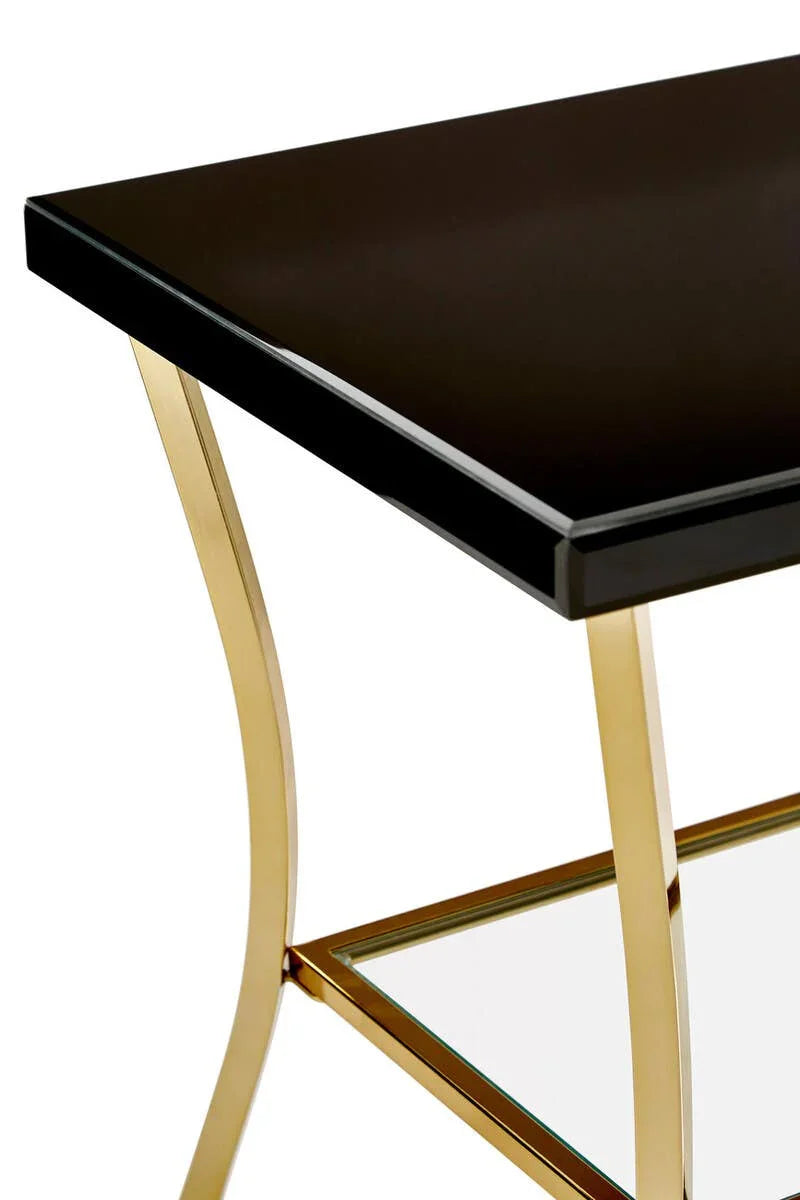 Luxe Gold Leg Mirror Table