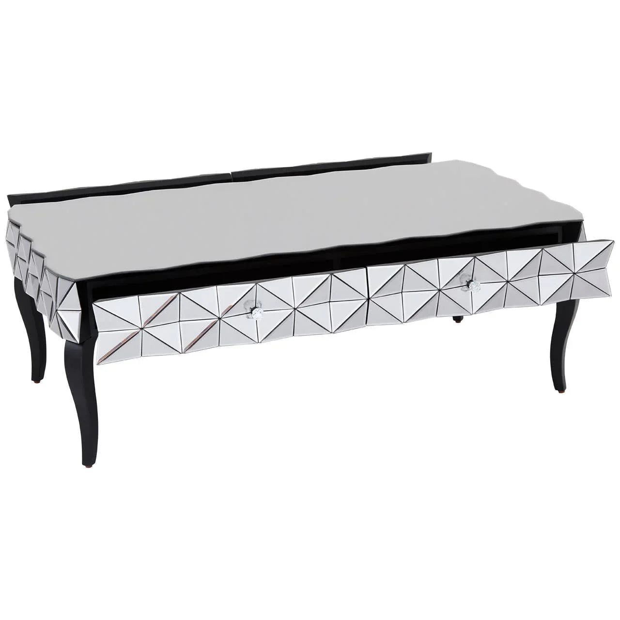Silver Smoked Glass Coffee Table