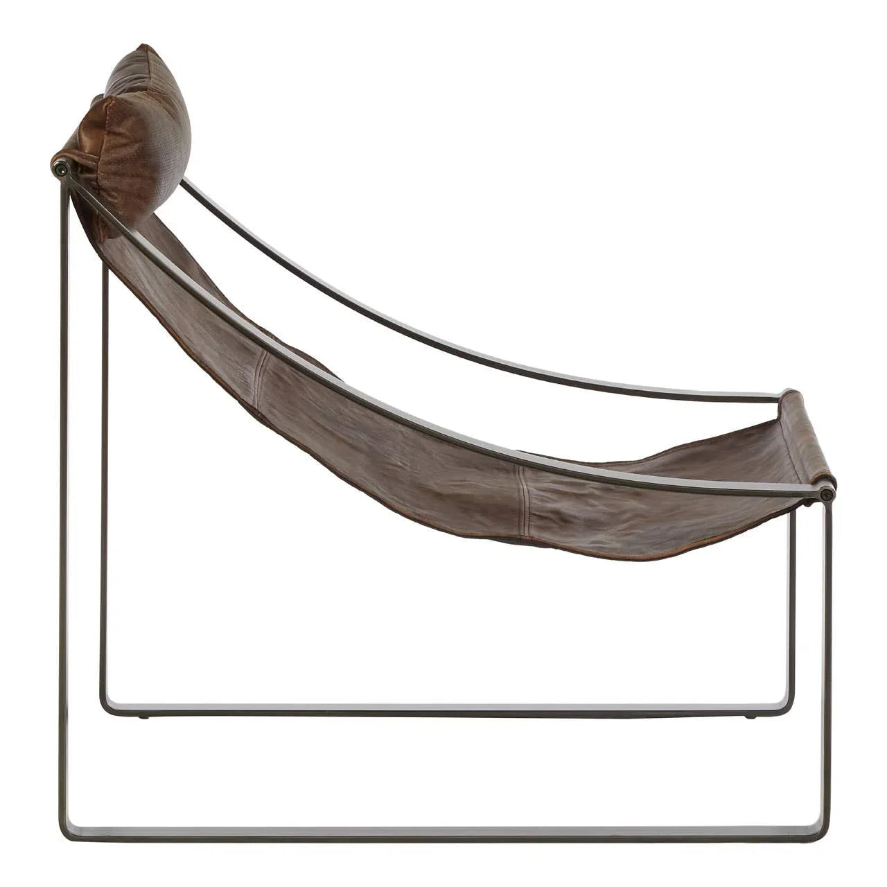 Distressed Leather Accent Chair