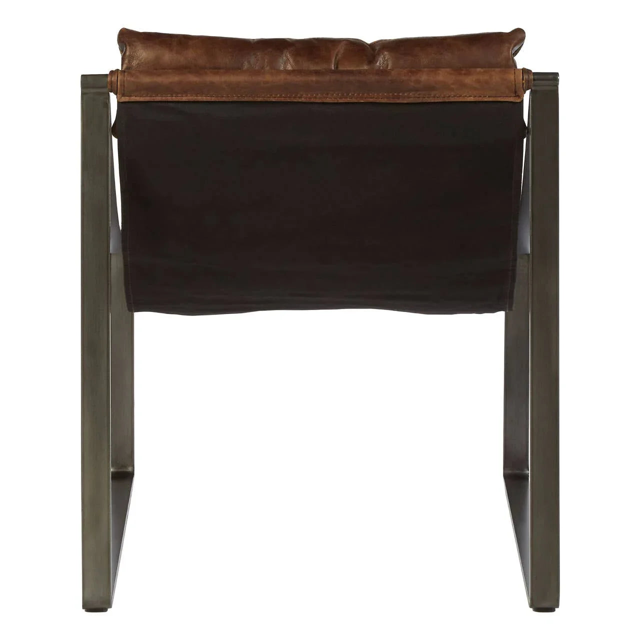 Distressed Leather Accent Chair