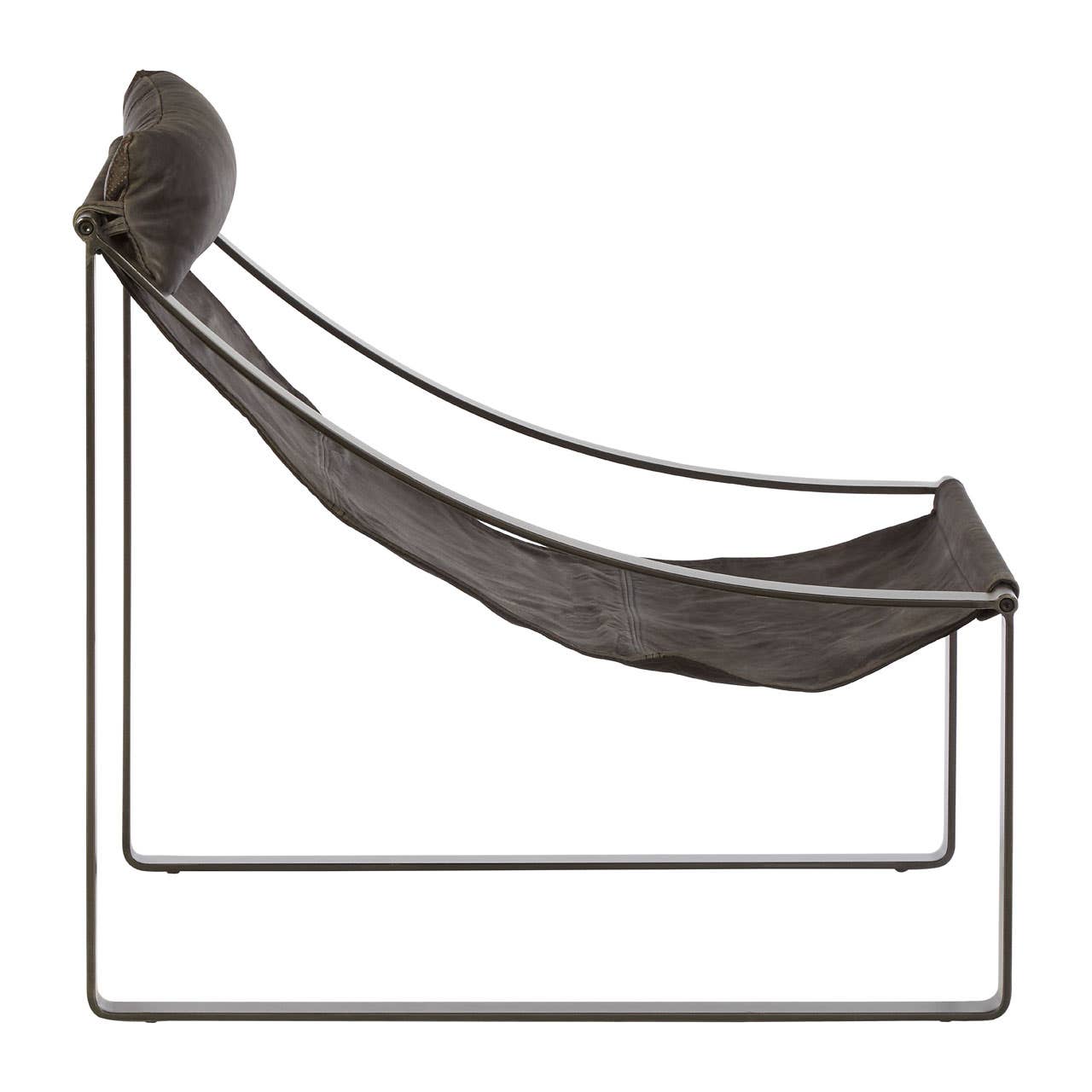 Sleek Ebony Leather Accent Chair