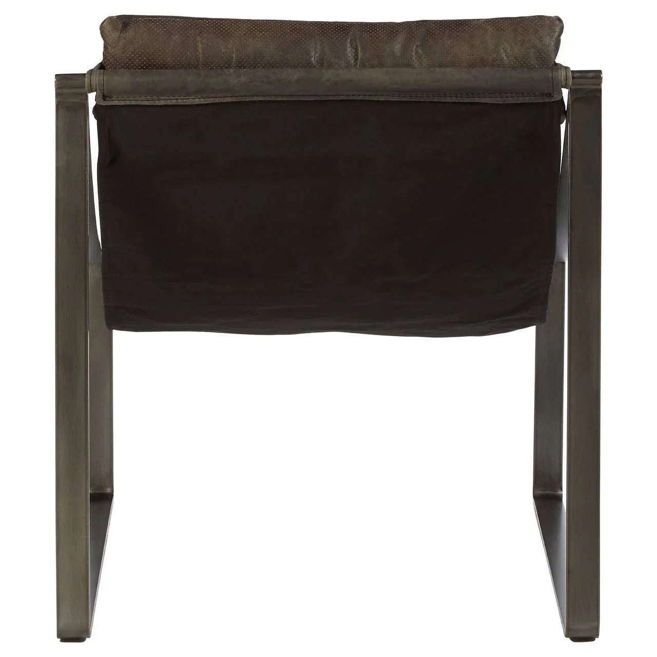 Sleek Ebony Leather Accent Chair