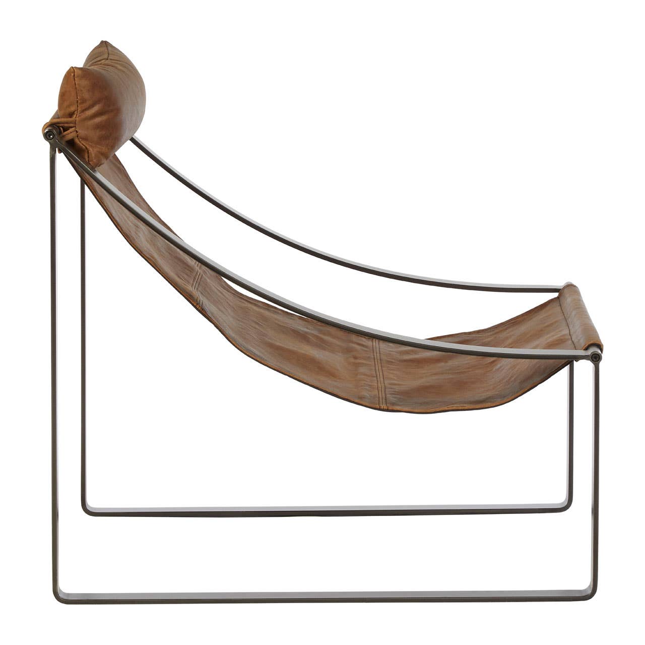 Distressed Leather Accent Chair