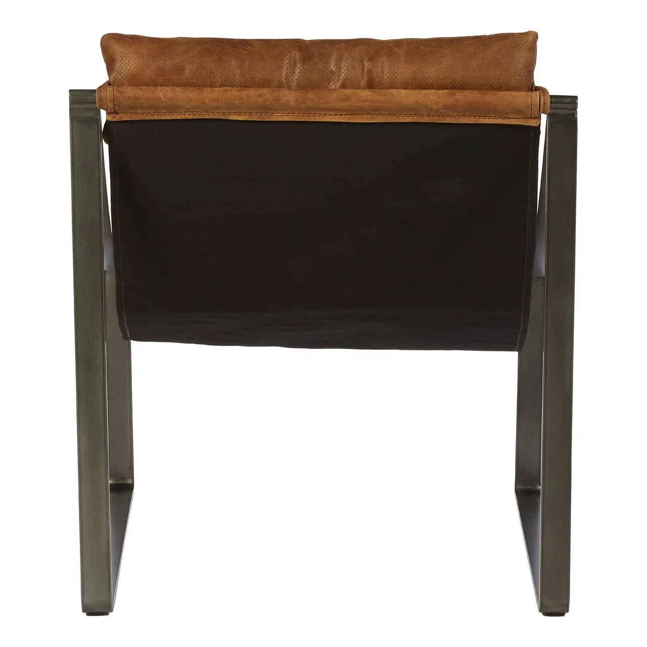 Distressed Leather Accent Chair
