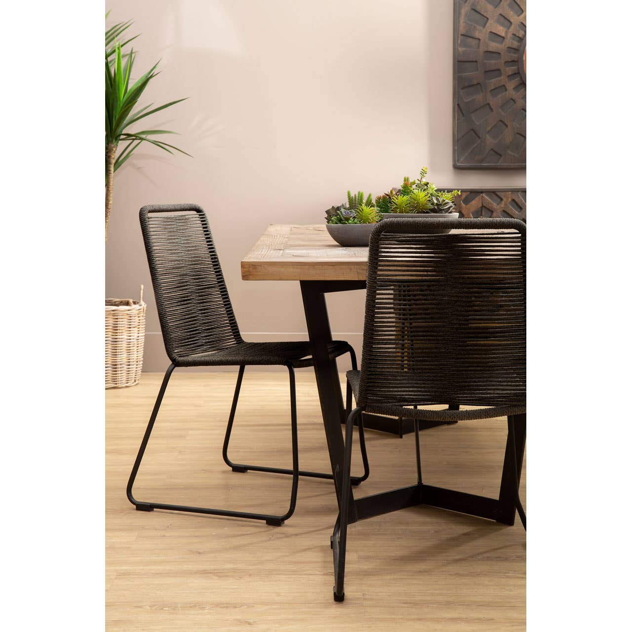 Modern Black Rope Chair