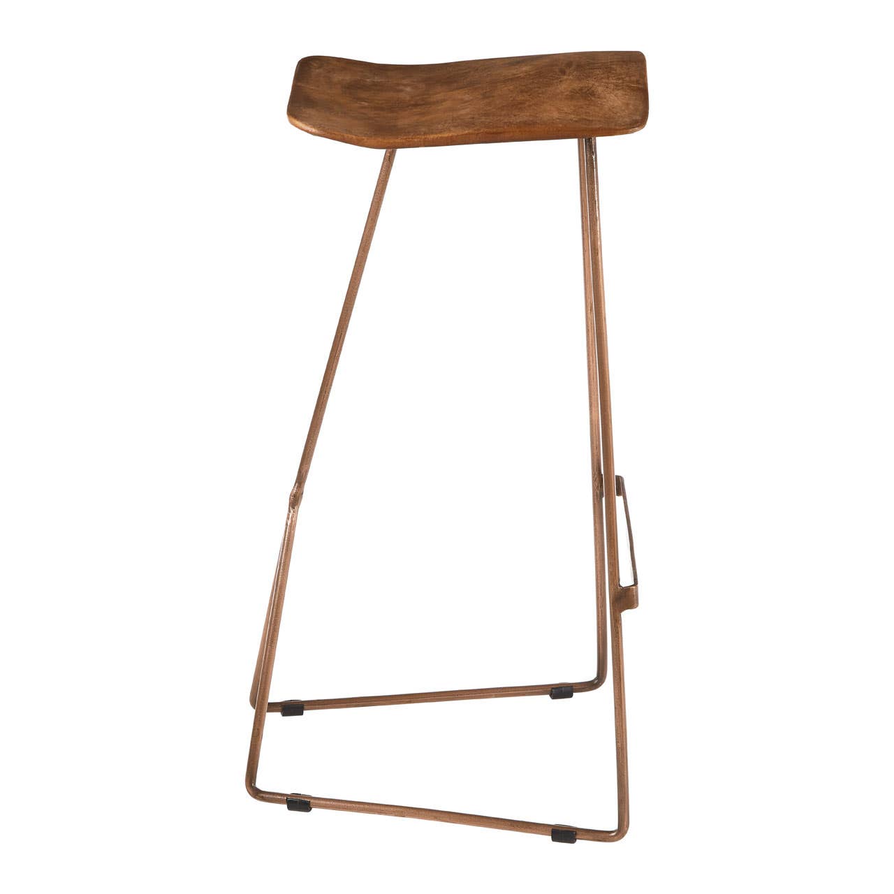 Luxe Copper Leather Bar Stool