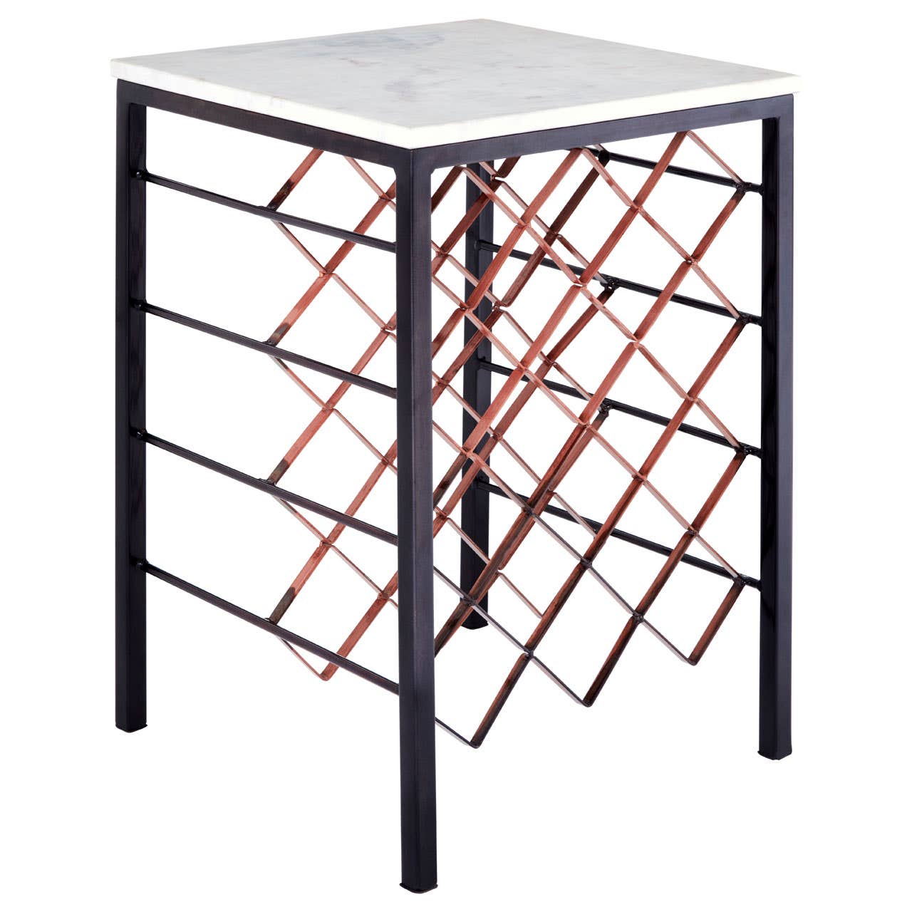 Modern Geometric Wine Rack Table