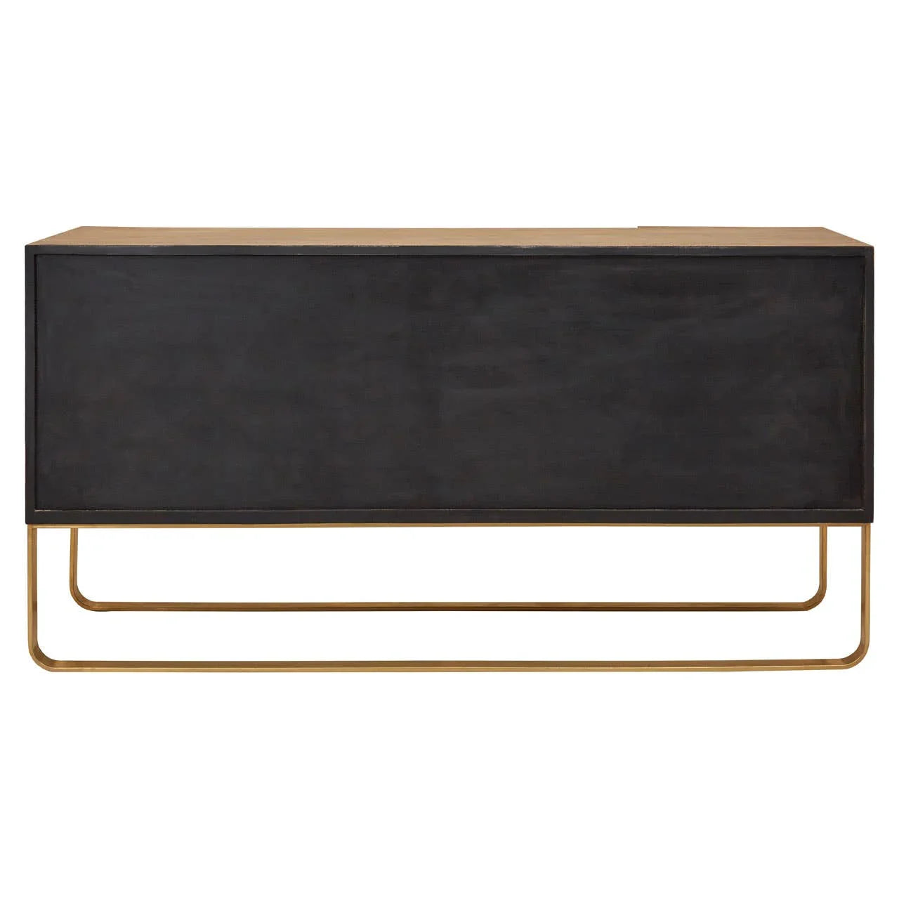Luxury Concrete Plywood Sideboard with Gold Finish Hardware