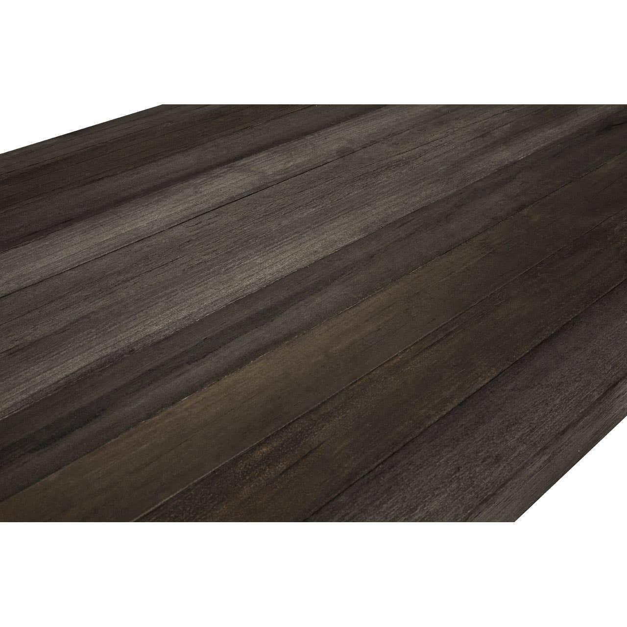 Dark wood dining table top with natural grain detail