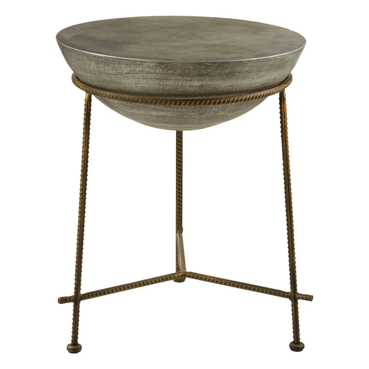 Concrete & Iron End Table