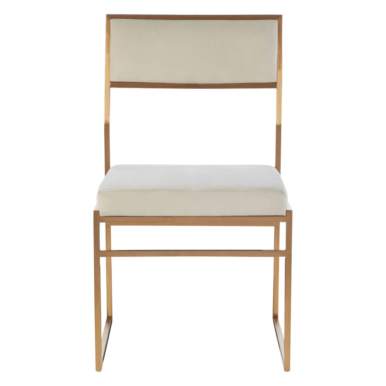 Luxe White Velvet Dining Chair