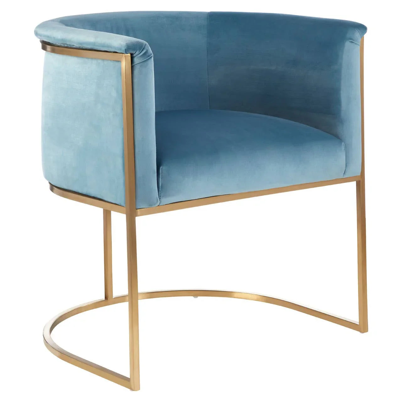 Luxe Blue Velvet Accent Chair