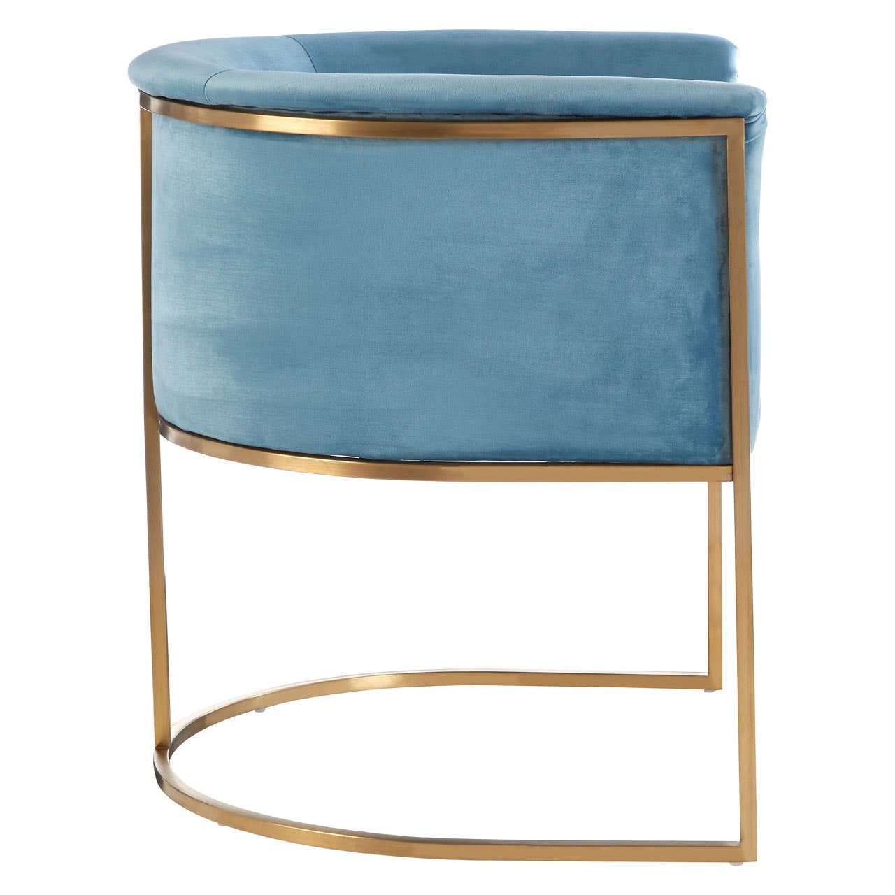 Luxe Blue Velvet Accent Chair