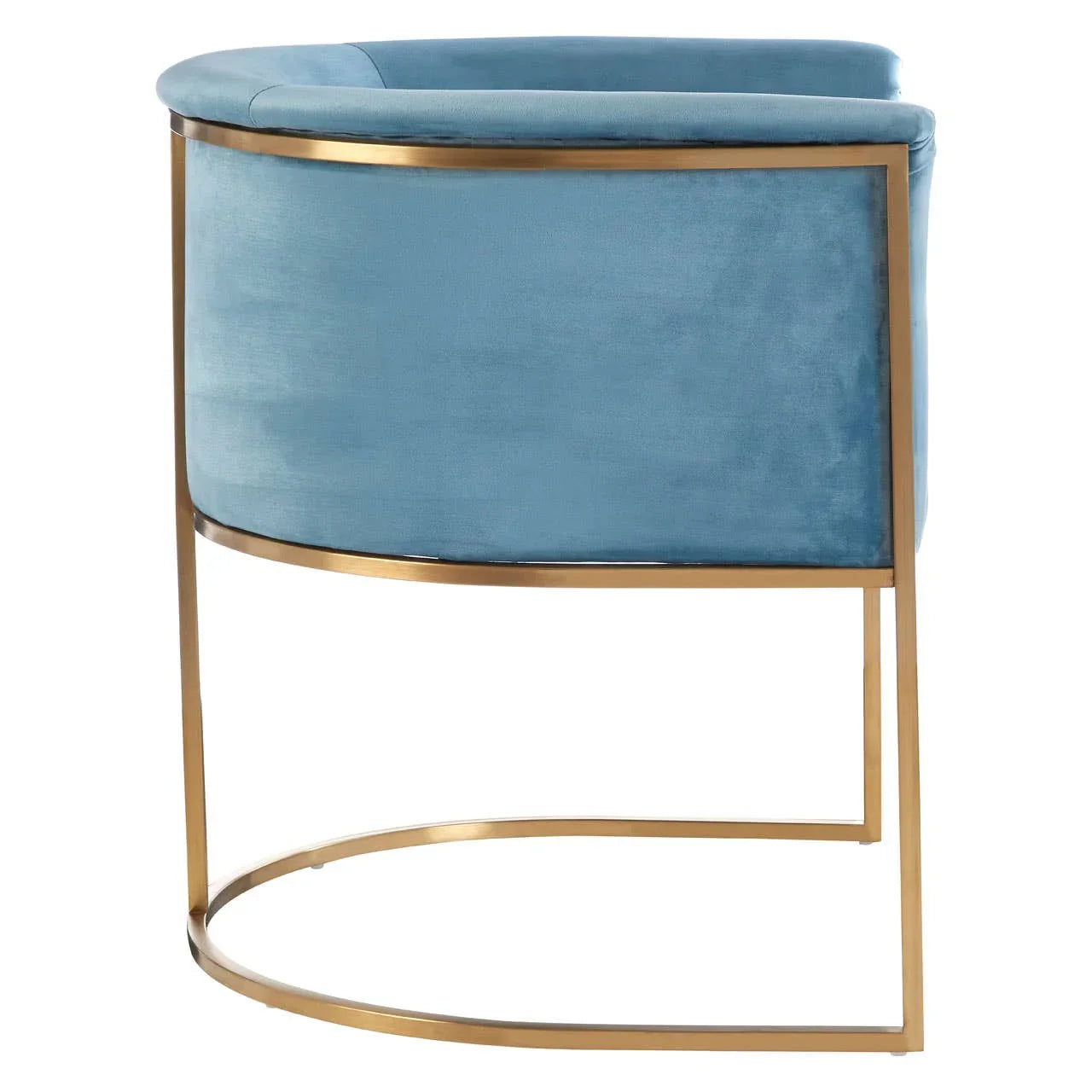 Luxe Blue Velvet Accent Chair