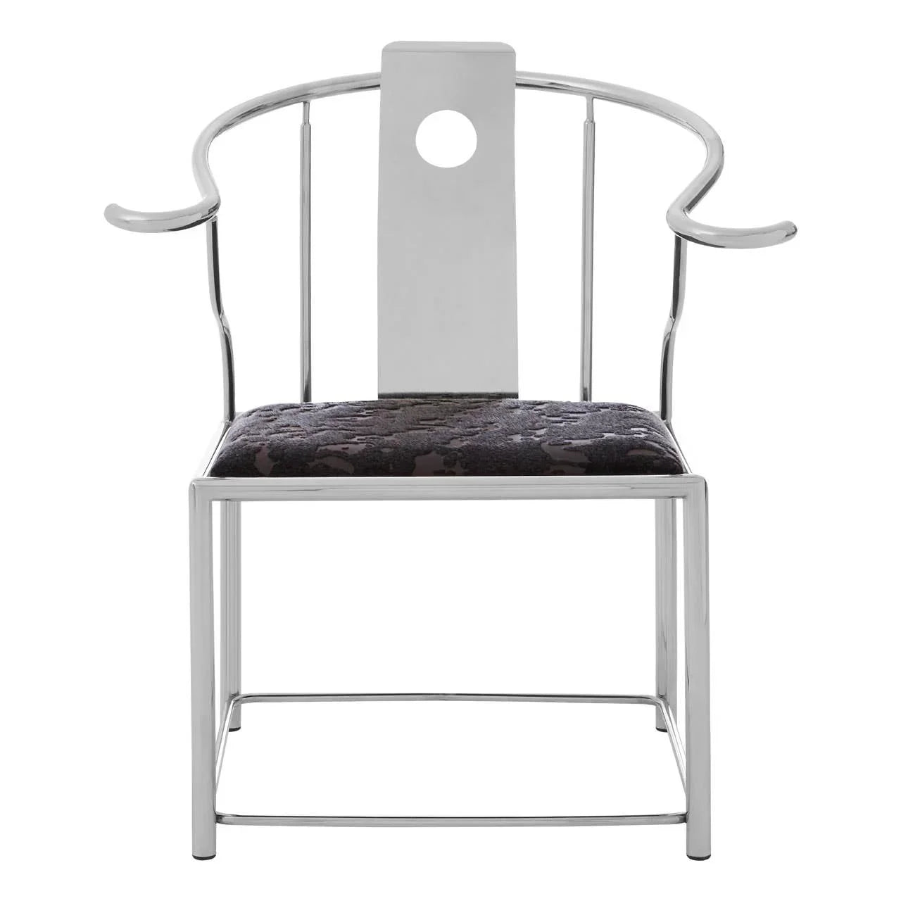 Luxe Steel Velvet Chair