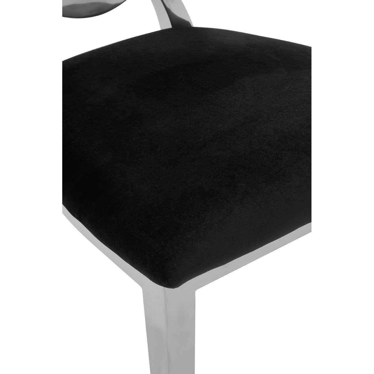 Luxe Black Velvet Dining Chair