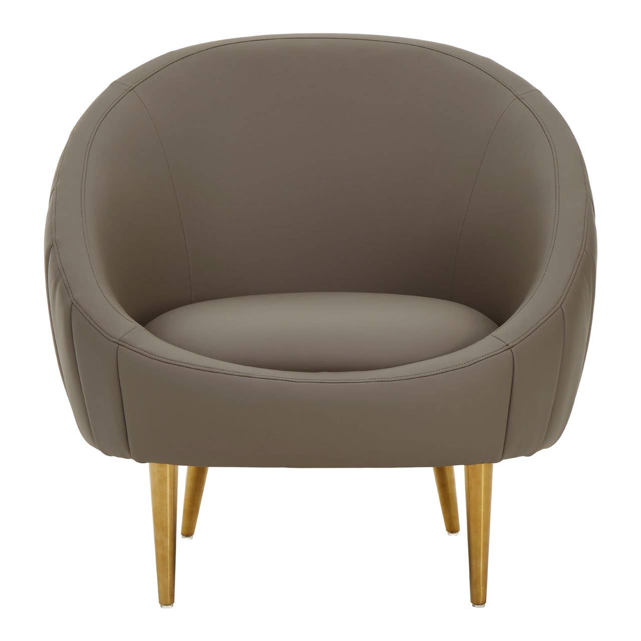 Luxe Brown Channel Tufted Chair