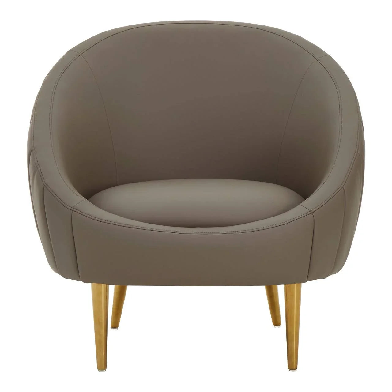 Luxe Brown Channel Tufted Chair