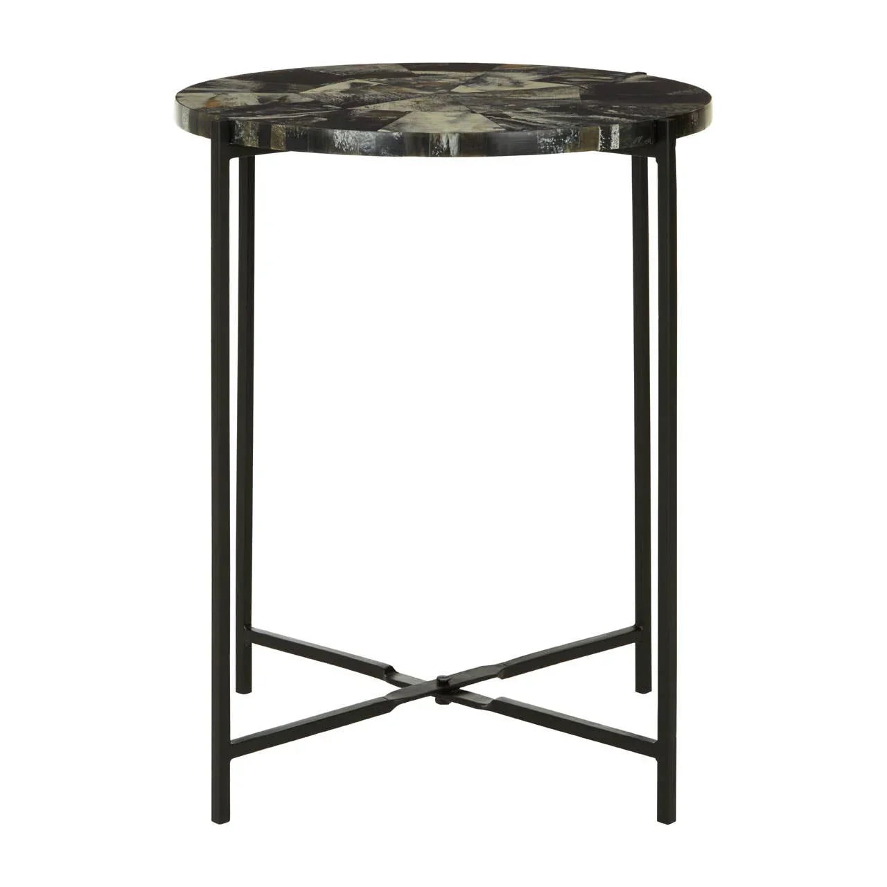 Elegant Green Iron Leg Table