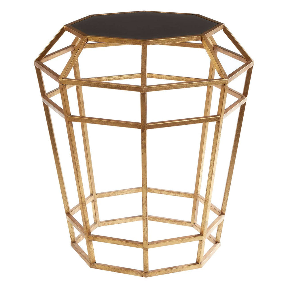 Golden Prism Glass Coffee Table