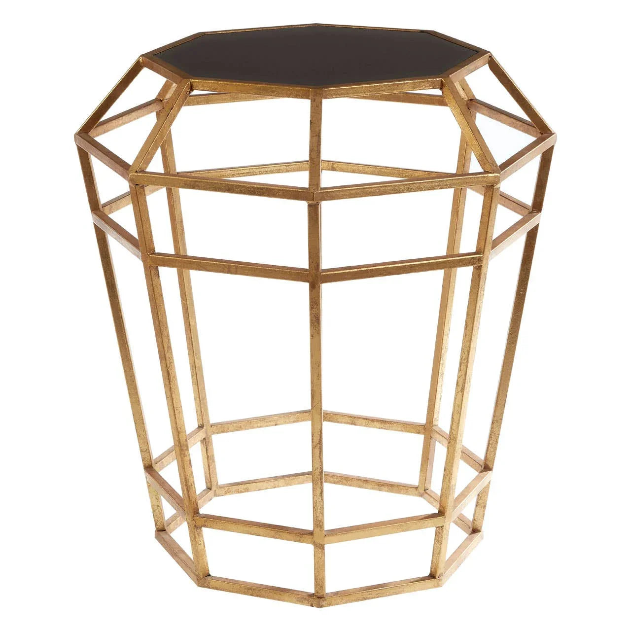 Golden Prism Glass Coffee Table