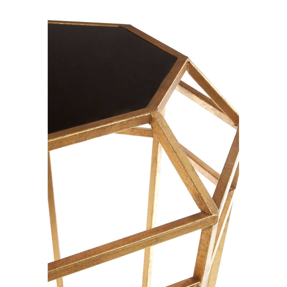 Golden Prism Glass Coffee Table