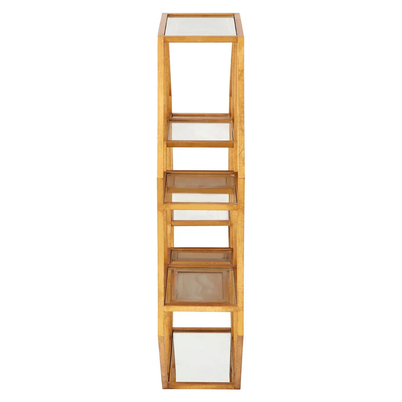 HexaGold Mirrored Shelf Unit