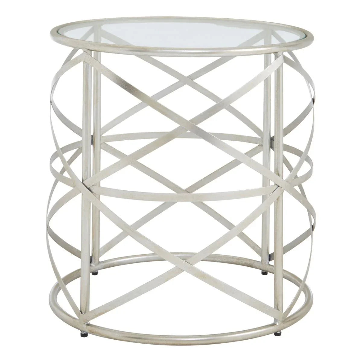 Iron Glass Side Table