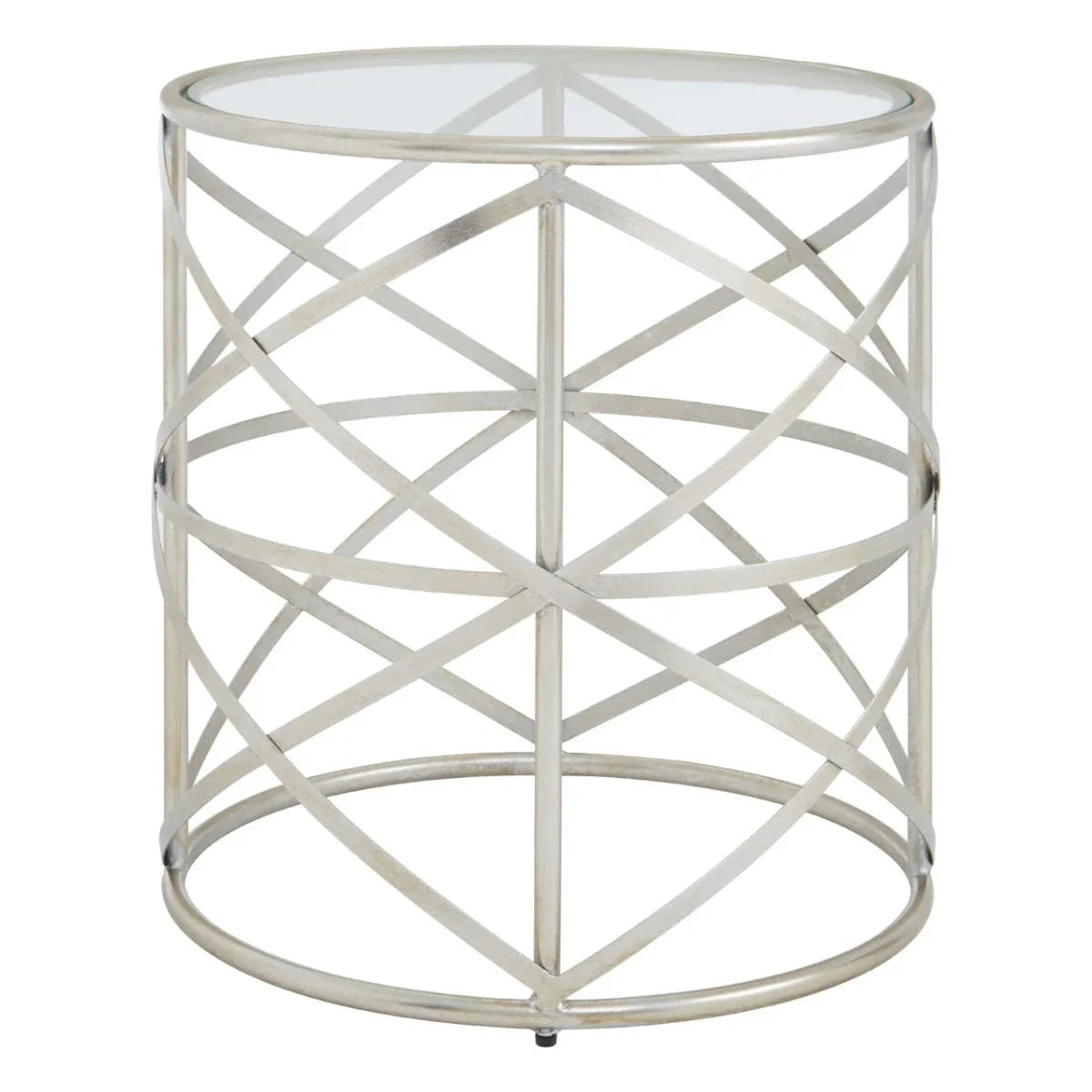 Iron Glass Side Table
