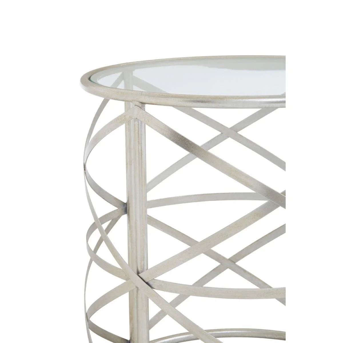 Iron Glass Side Table
