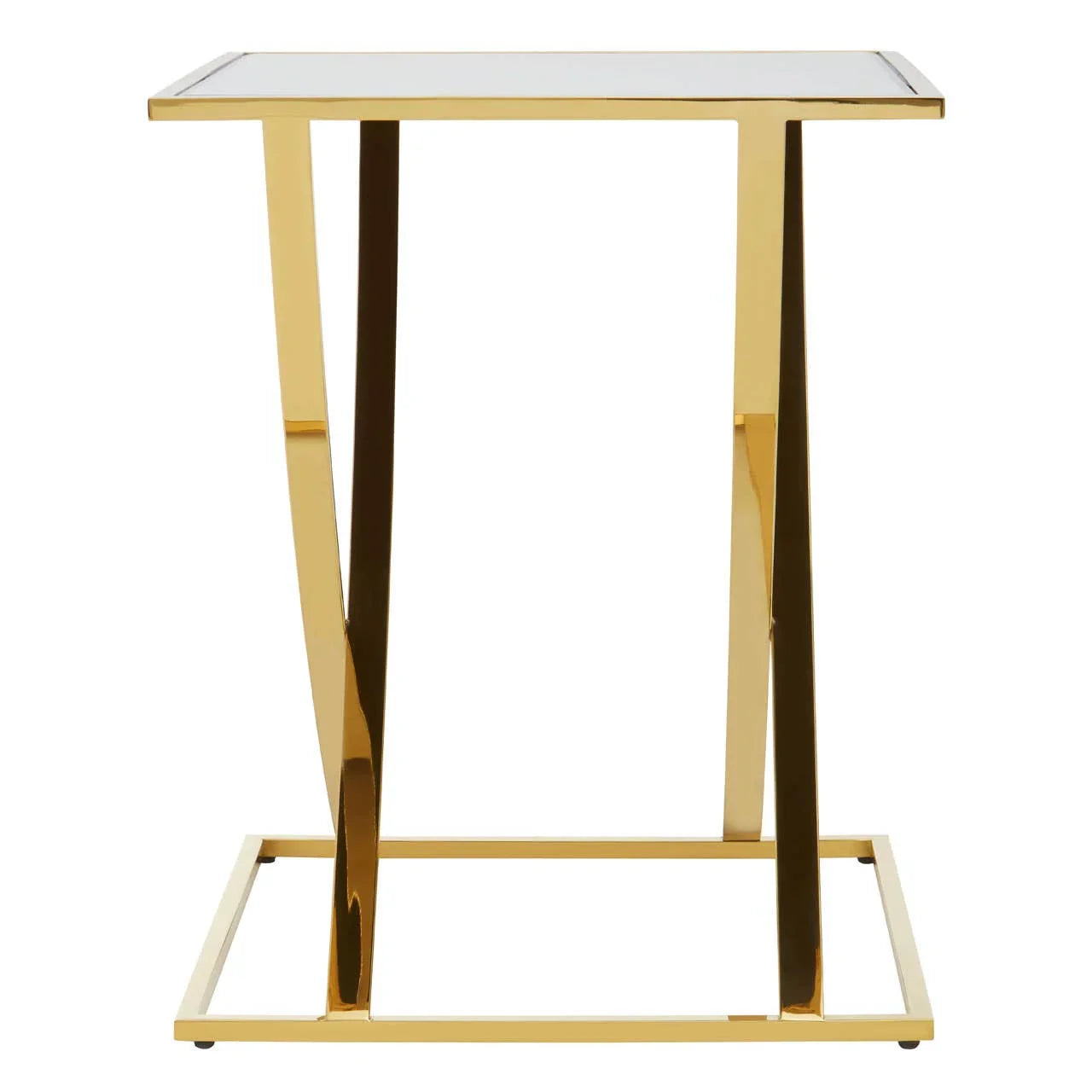 Gold Mirrored Side Table