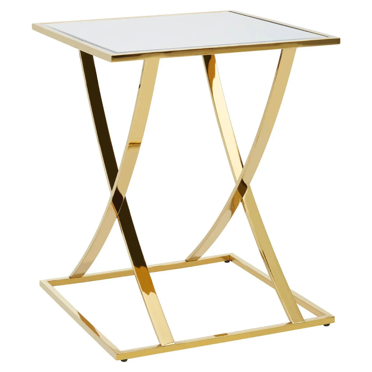 Gold Mirrored Side Table