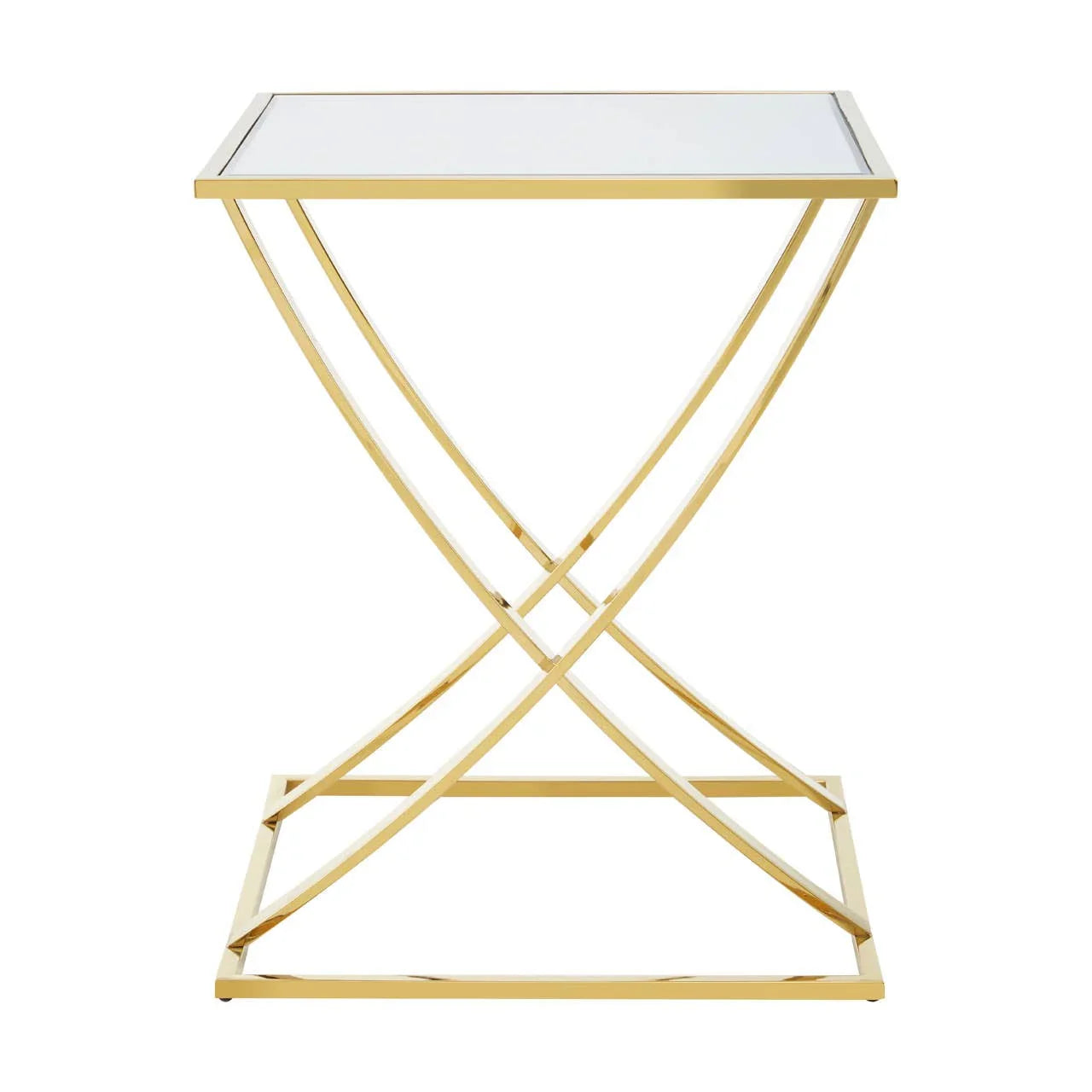 Gold Mirrored Side Table