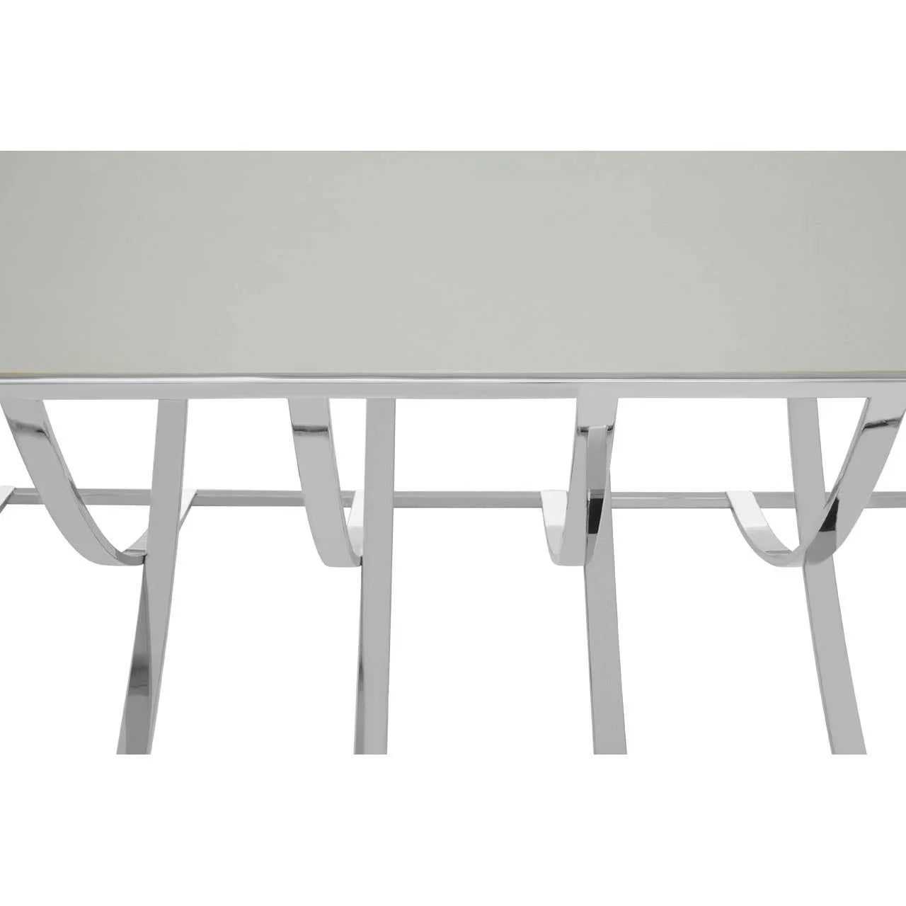 Mirrored Stainless Steel Coffee Table