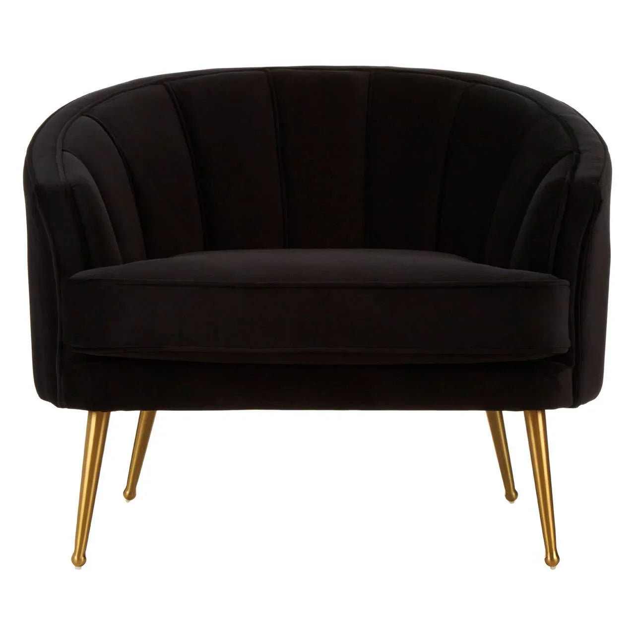 Luxe Black Velvet Gold Chair