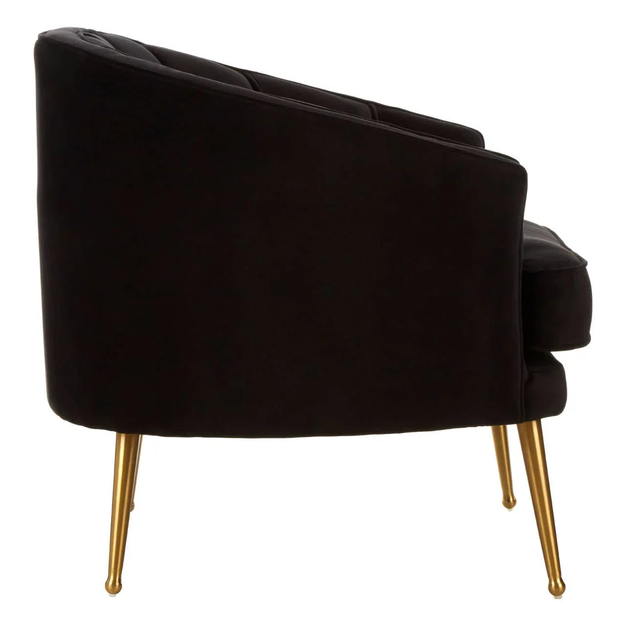 Luxe Black Velvet Gold Chair