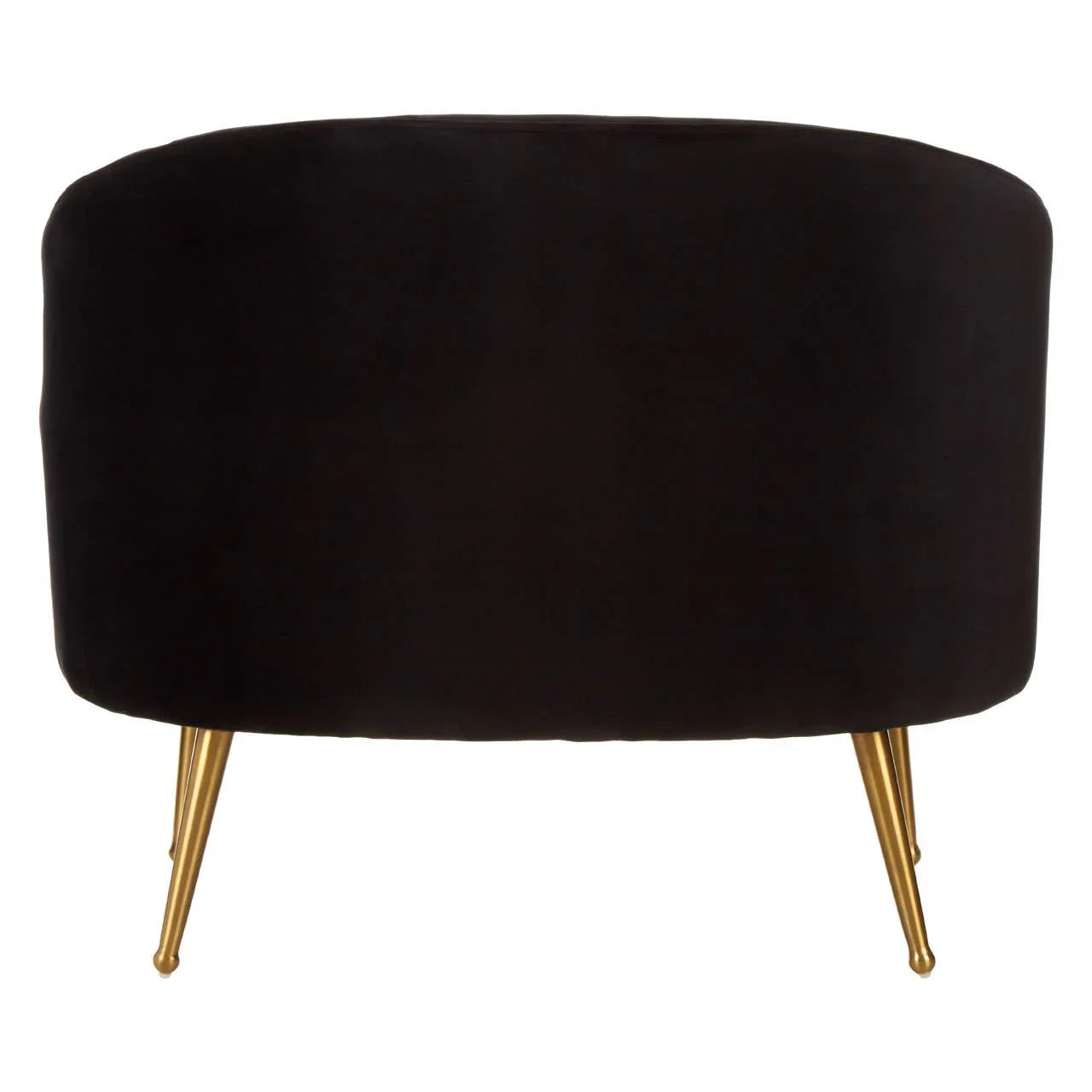 Luxe Black Velvet Gold Chair