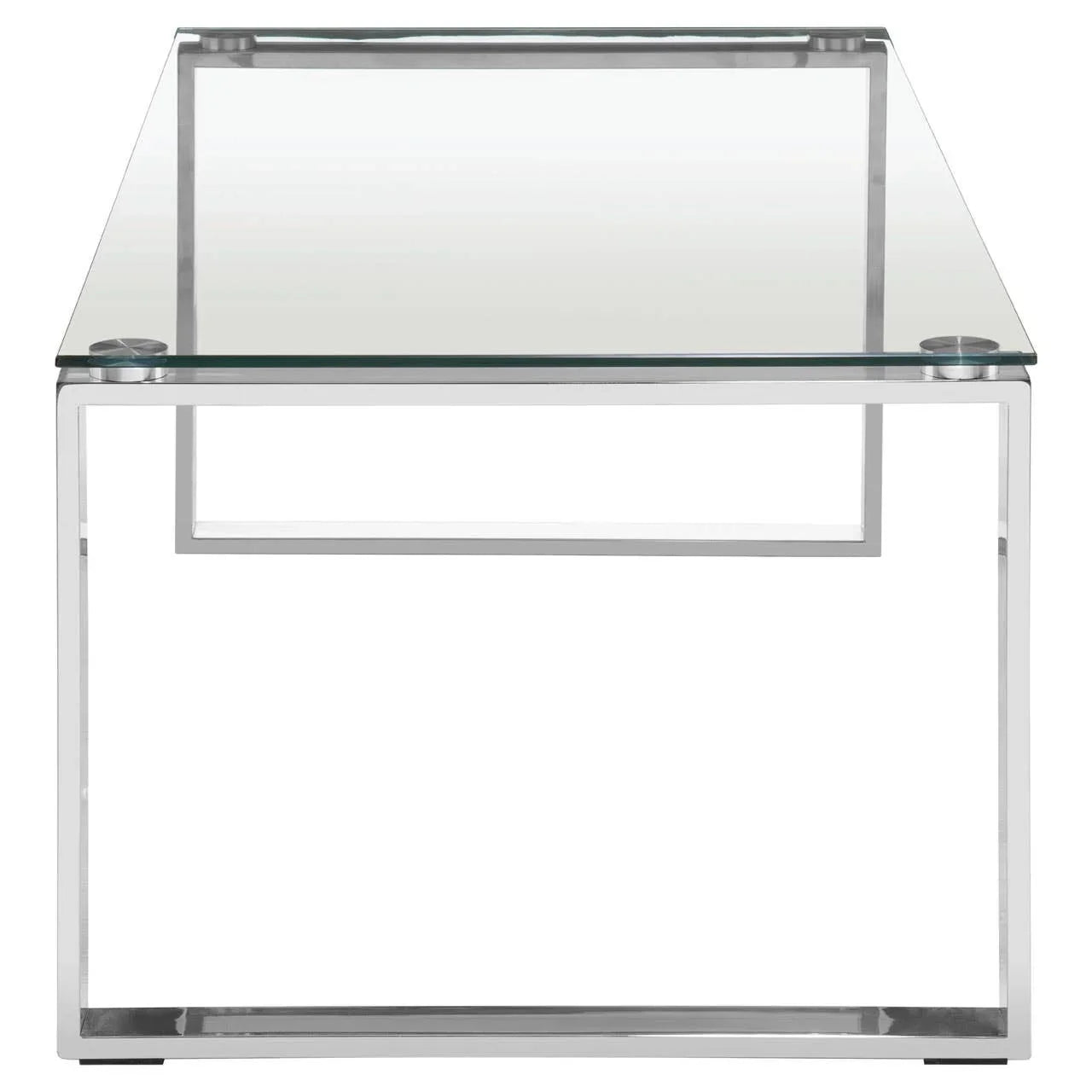 Sleek Steel Glass Coffee Table