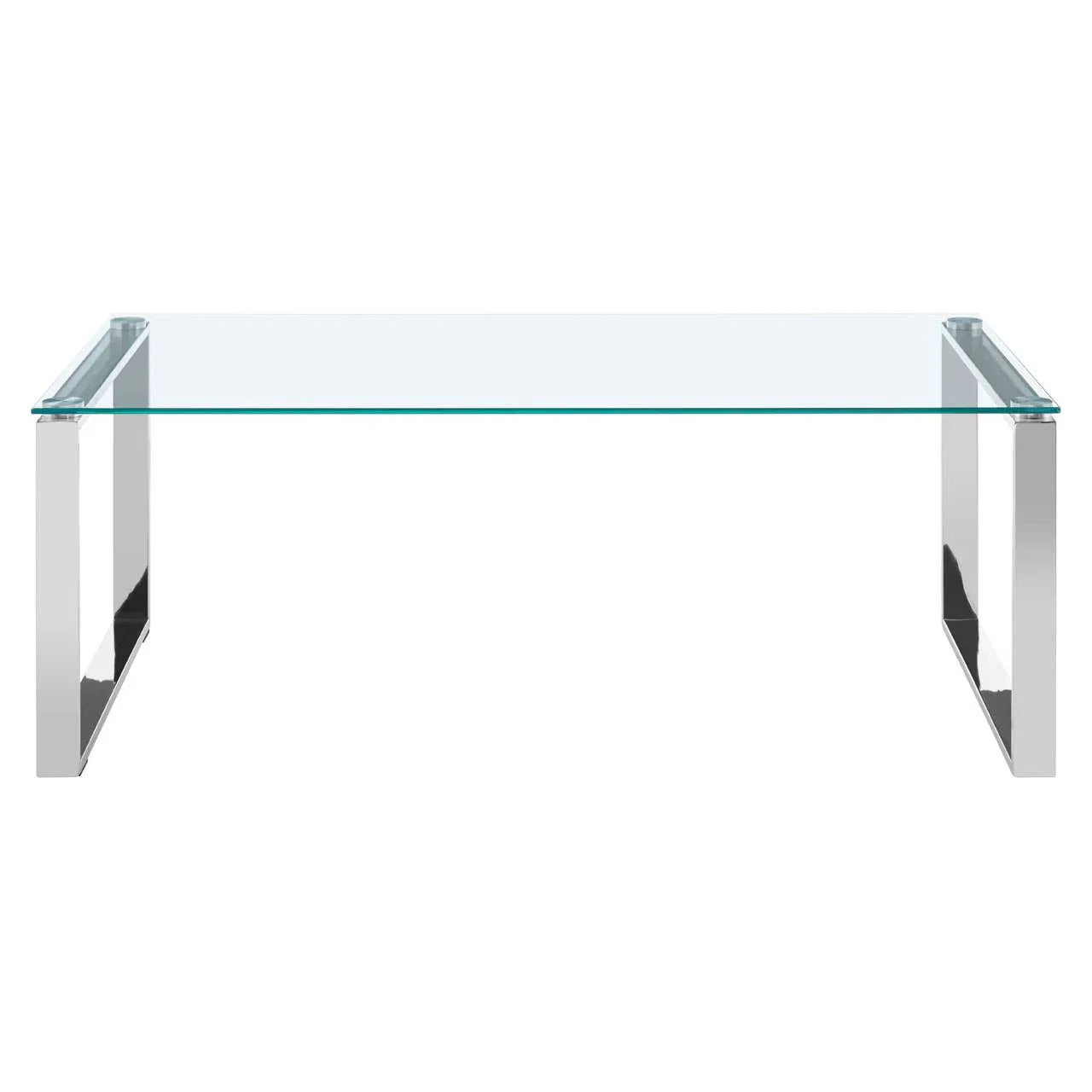 Sleek Steel Glass Coffee Table