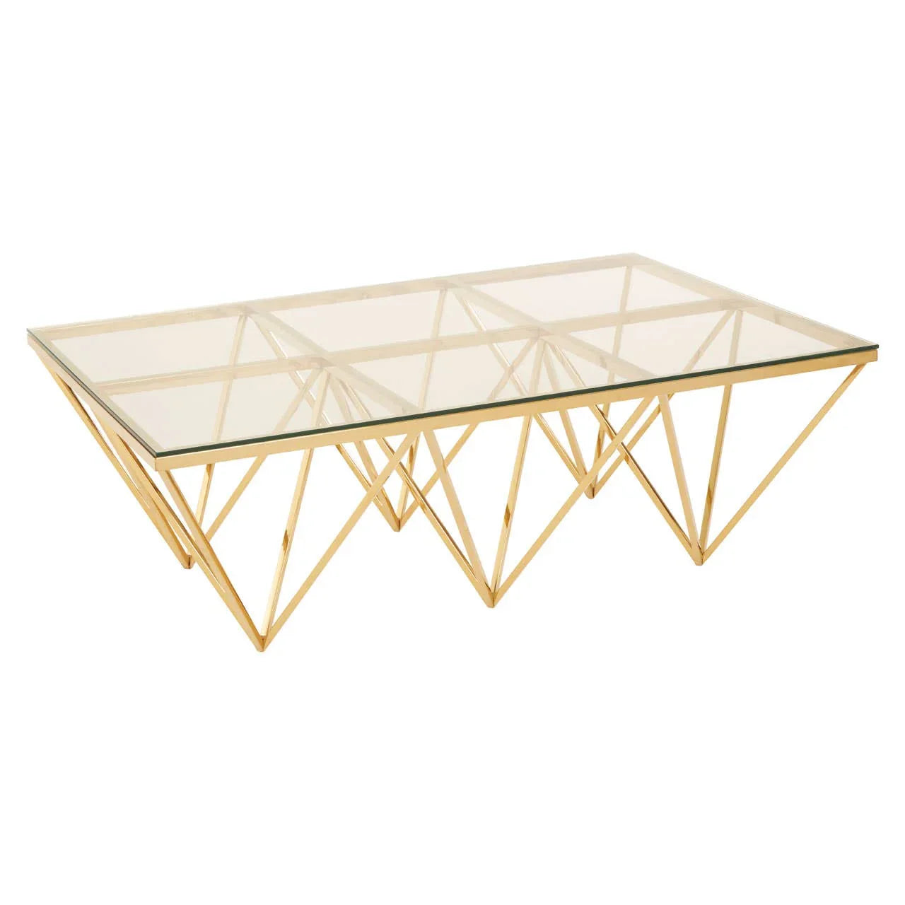 Gold Pincer Leg Coffee Table