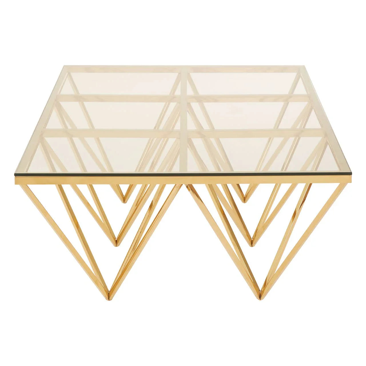 Gold Pincer Leg Coffee Table