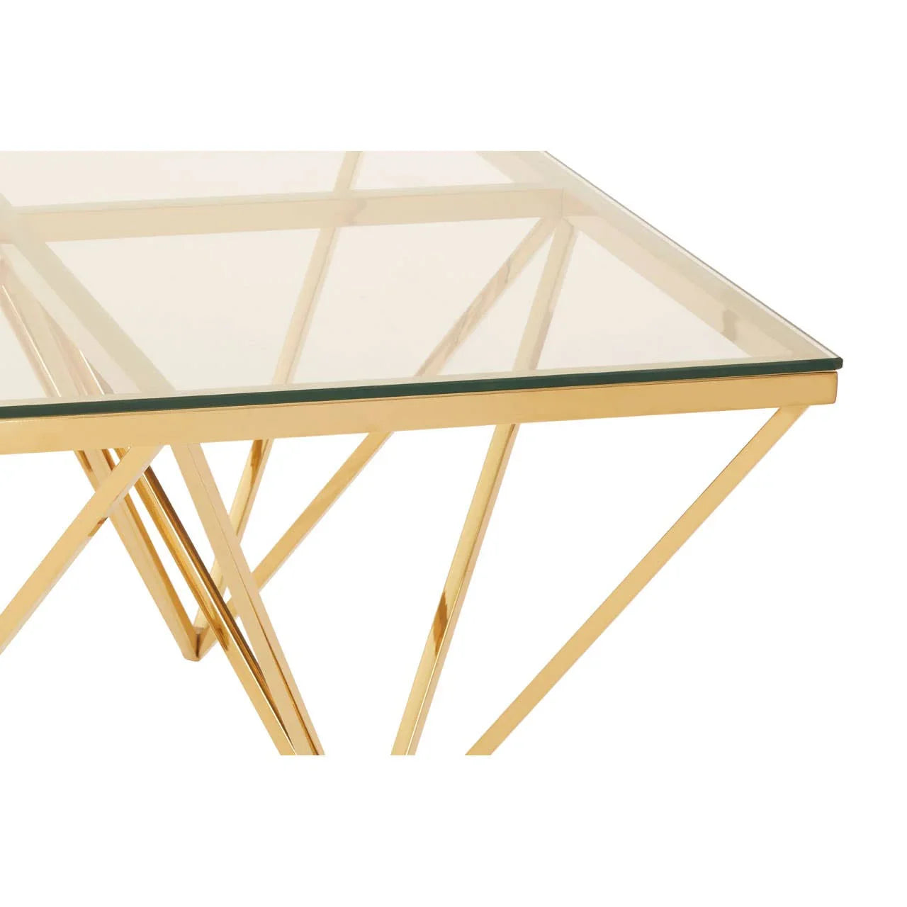 Gold Pincer Leg Coffee Table