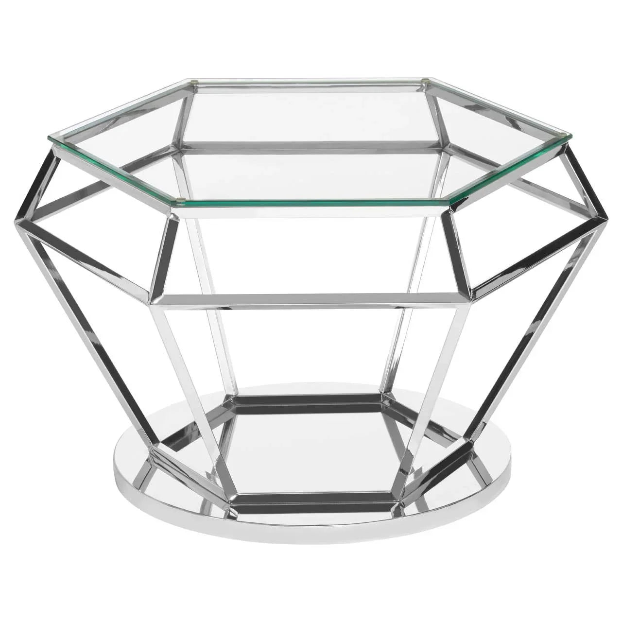 Diamond Prism Silver End Table