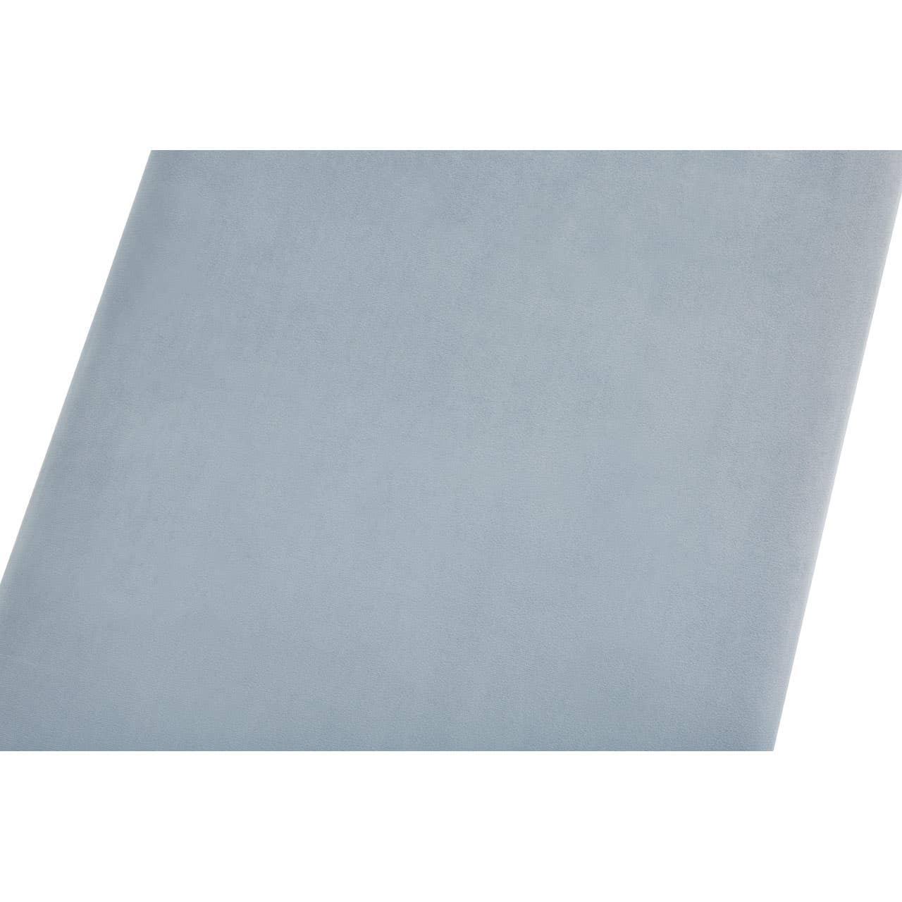 Light grey velvet upholstery fabric swatch showing texture and color