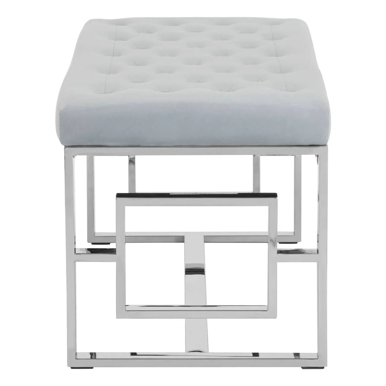 Luxe Blue Velvet Bench