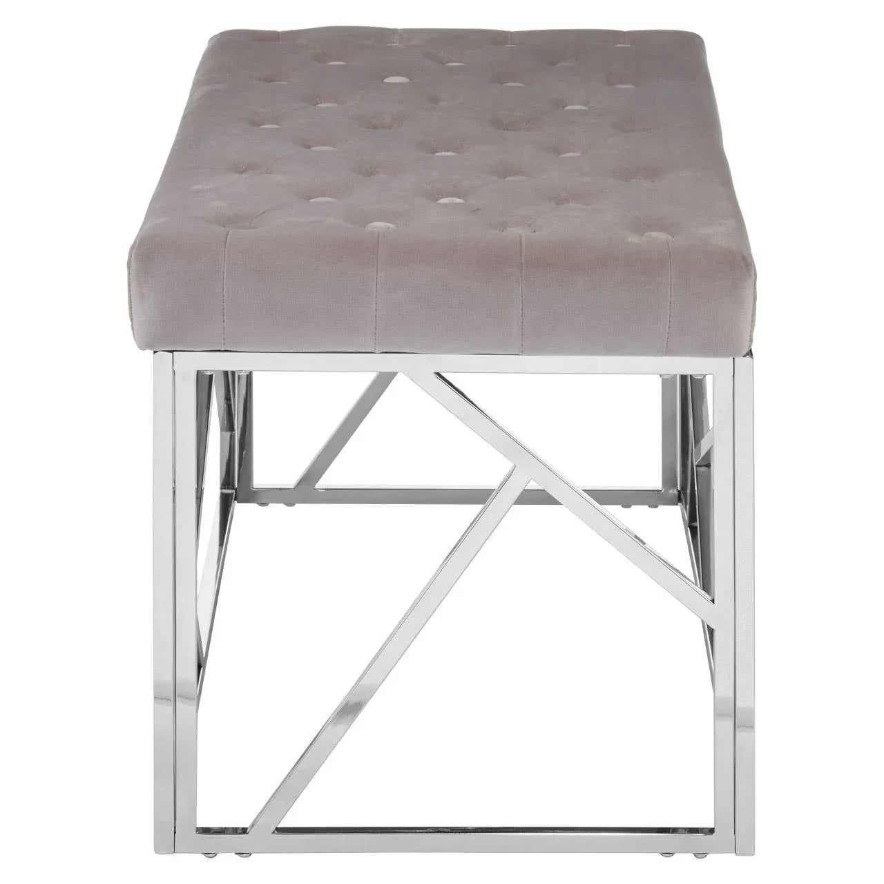 Luxe Velvet Silver Bench