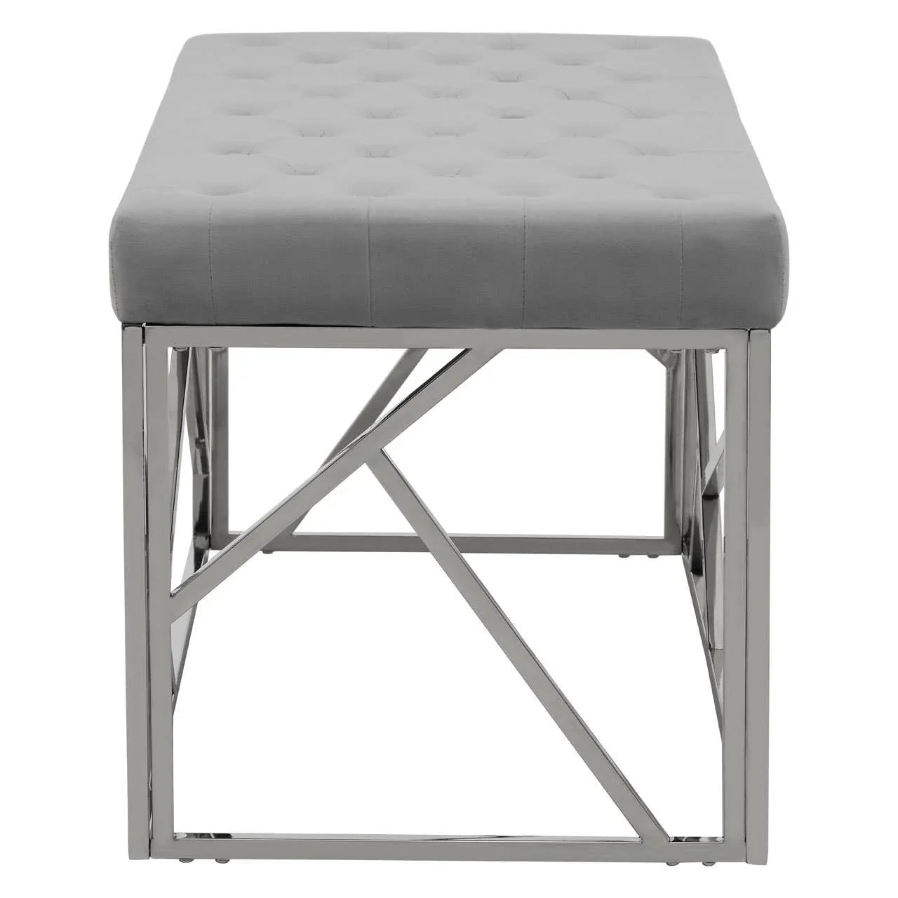 Luxe Velvet Silver Bench