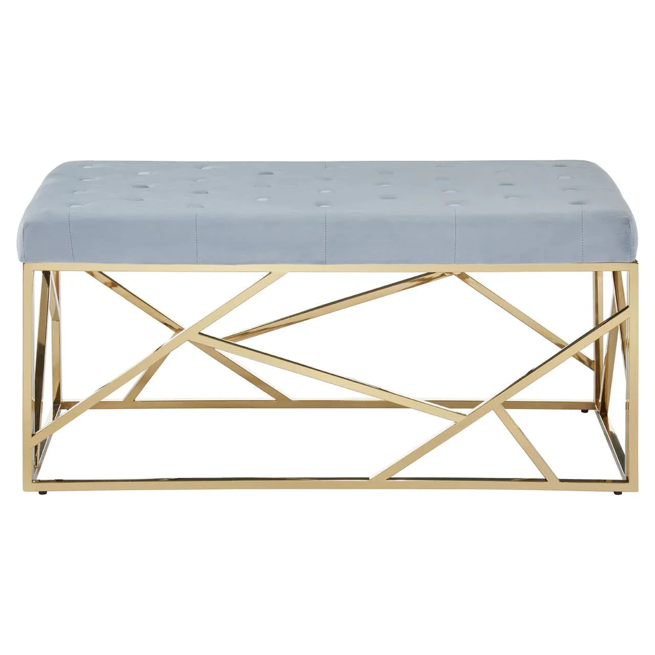Luxe Gold Velvet Bench