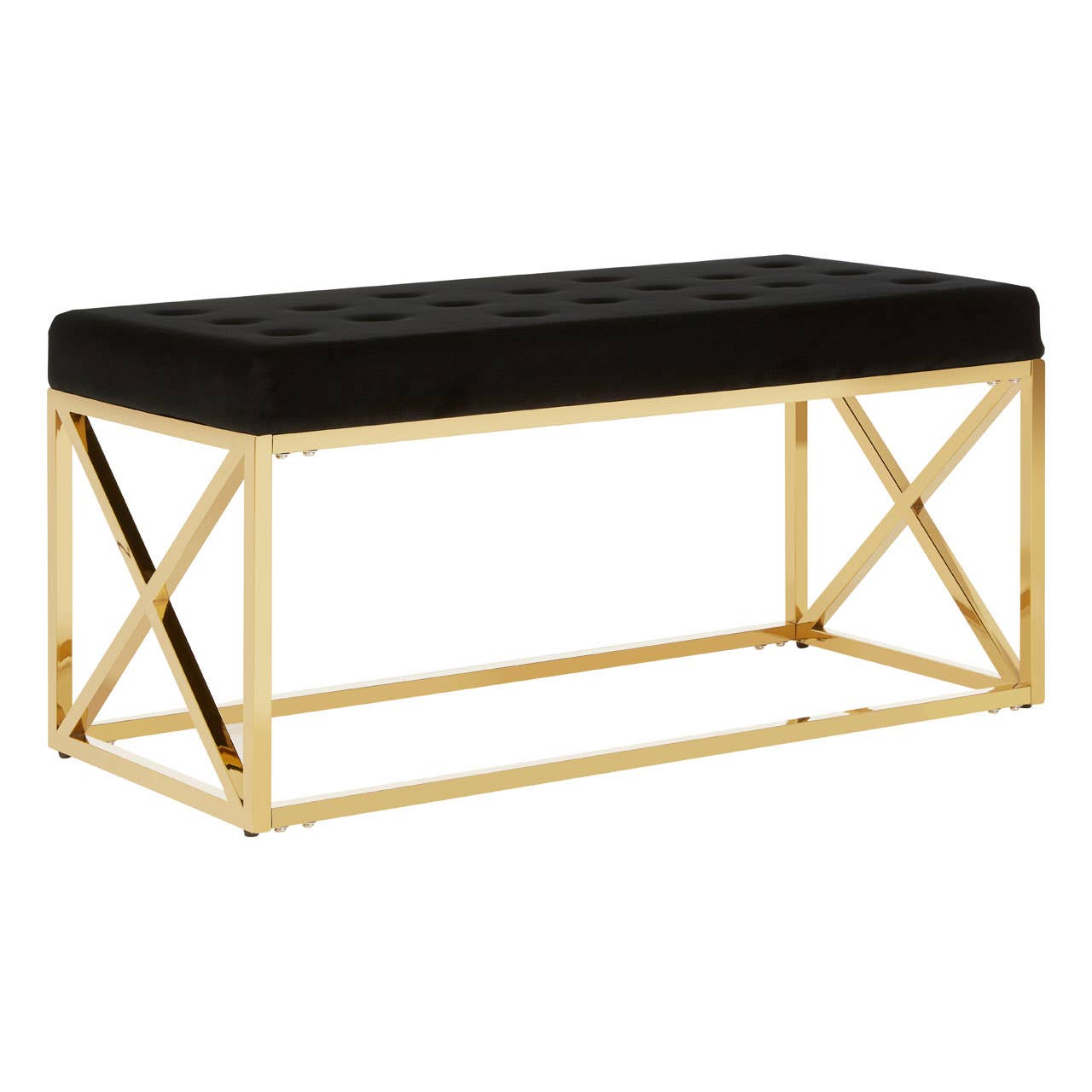 Luxe Gold & Black Bench