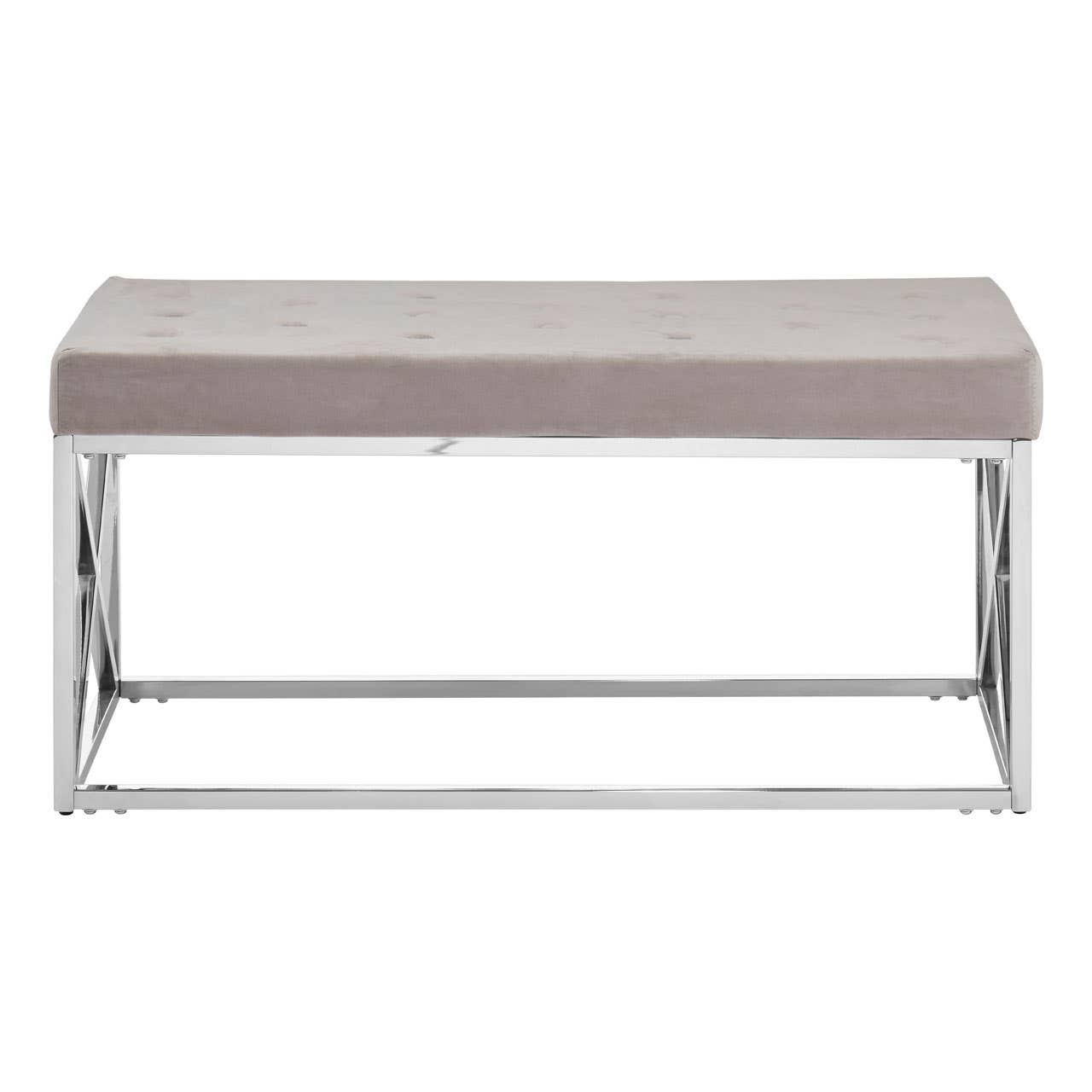 Luxe Velvet Steel Bench